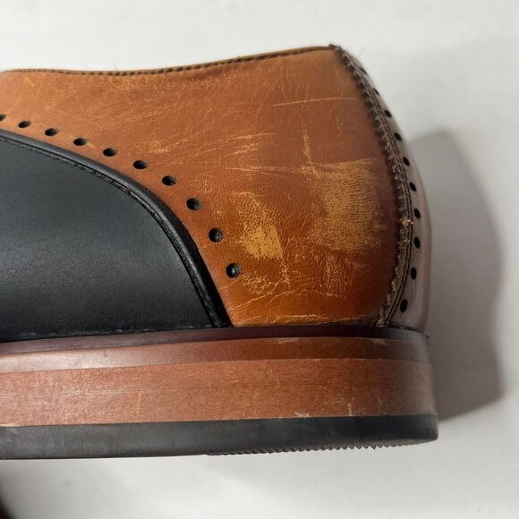 Stacy Adams Monk Strap Brown Black  Memory Foam Leather Dress Shoes Mens Sz13 W